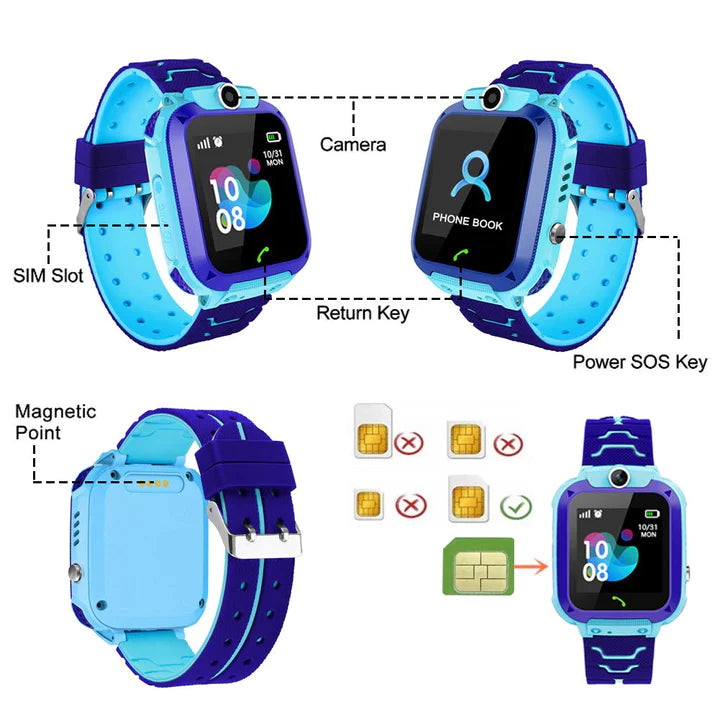 Kids GPS Tracker SOS Smartwatch