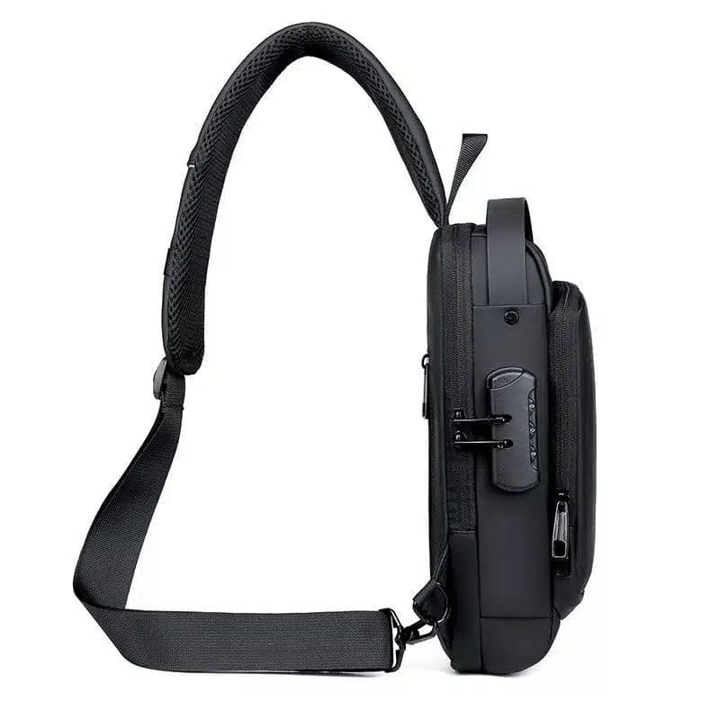 Multifunction Patent Leather Chest Bag